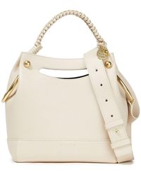 See By Chloé See By Chloé Maddy Small Pebbled-leather Bucket Bag - Natural