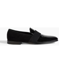 Ferragamo - Bryden Suede And Patent-leather Loafers - Lyst