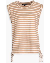 Veronica Beard - Vinci Striped Slub Pima Cotton-Jersey Top - Lyst