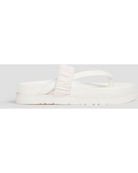 Jonathan Simkhai - Ari Ruched Leather Platform Sandals - Lyst