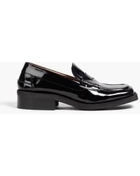 Ganni - Patent-leather Loafers - Lyst