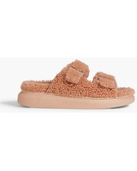McQueen - Shearling Sandals - Lyst