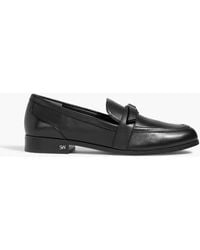 Stuart Weitzman - Emma Bow-detailed Leather Loafers - Lyst