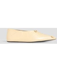 Jil Sander - Leather Point-Toe Flats - Lyst
