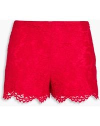 Valentino Garavani - Shorts aus schnurgebundener spitze aus einer baumwollmischung - Lyst