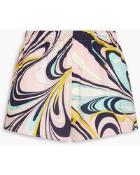 Emilio Pucci - Bedruckte pyjama-shorts aus crêpe de chine aus einer seidenmischung - Lyst