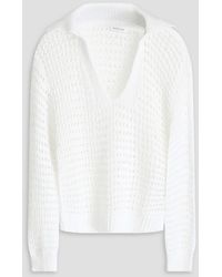 NAADAM - Pointelle-knit Cotton Polo Sweater - Lyst