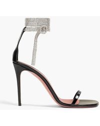 AMINA MUADDI - Giorgia Crystal-Embellished Patent-Leather Sandals - Lyst