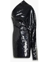 Rick Owens - One-shoulder Sequined Denim Mini Dress - Lyst