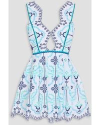 Charo Ruiz - Peggy Embroidered Cotton-Blend Mini Dress - Lyst