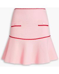 Claudie Pierlot - Piped Stretch-knit Mini Skirt - Lyst