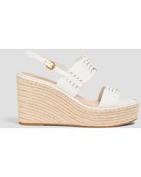 Veronica Beard - Riya Leather Espadrille Wedge Sandals - Lyst