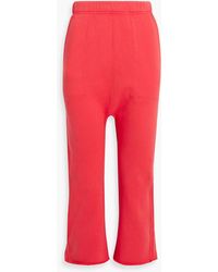 Nili Lotan - Sf Cropped French Cotton-terry Track Pants - Lyst