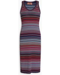 Missoni - Striped Ribbed Cotton-blend Dress - Lyst