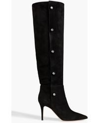 Gianvito Rossi - Hazel Embellished Suede Over-the-knee Boots - Lyst
