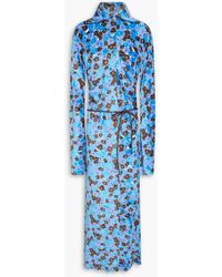 Acne Studios - Belted Terry-jacquard Maxi Dress - Lyst