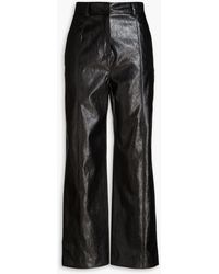 LVIR - Crinkled Faux Leather Straight-leg Pants - Lyst