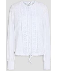 Charo Ruiz - Donnelie Lace-Trimmed Cotton-Blend Blouse - Lyst