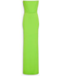 Alex Perry - Strapless Neon Satin-crepe Gown - Lyst
