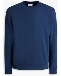 Sandro - Appliquéd French Cotton-Terry Sweatshirt - Lyst