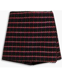 RED Valentino - Skirt-effect Metallic Cotton-blend Tweed Shorts - Lyst