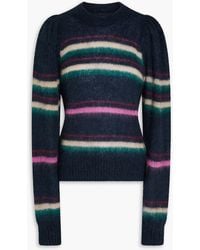 Isabel Marant - Pullover "debie" aus einer mohairmischung mit intarsienmuster und streifen - Lyst