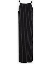 Loulou de Saison - Etta gestreiftes midikleid aus twill - Lyst