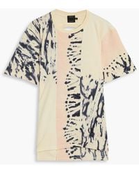Proenza Schouler - Cutout Tie-dyed Cotton-blend Jersey T-shirt - Lyst