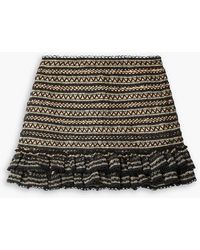 PATBO - Ruffled Crocheted Mini Skirt - Lyst