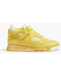 yellow high top trainers