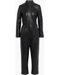 Muubaa Mackenzie Leather Jumpsuit - Black