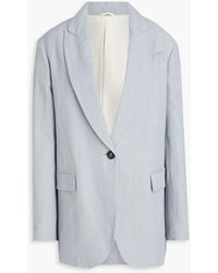 Brunello Cucinelli - Bead-embellished Twill Blazer - Lyst