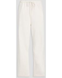 Ganni - Cotton-blend Fleece Track Pants - Lyst
