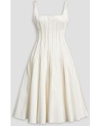 16Arlington - Amalia Pintucked Cotton-Blend Midi Dress - Lyst
