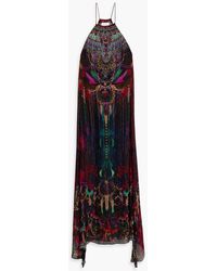 Camilla - Embellished Printed Silk-chiffon Maxi Dress - Lyst