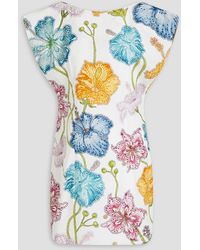 Hayley Menzies - Floral-print Cotton Mini Dress - Lyst