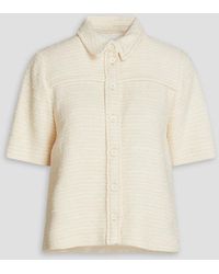 Claudie Pierlot - Cotton-blend Bouclé-tweed Shirt - Lyst