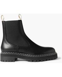 Proenza Schouler - Topstitched Leather Chelsea Boots - Lyst