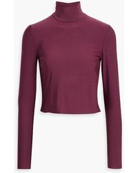 Commando - Butter Cropped Stretch-micro Modal Turtleneck Top - Lyst