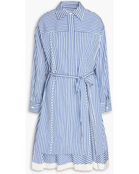 3.1 Phillip Lim - Striped Cotton And Silk-Blend Poplin Shirt Dress - Lyst