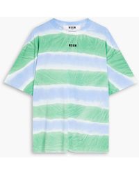 MSGM - Printed Cotton-jersey T-shirt - Lyst