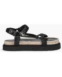 3.1 Phillip Lim - Noa Croc-effect And Smooth Leather Platform Slingback Sandals - Lyst