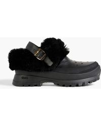 Stella McCartney - Trace Faux Fur, Faux Leather And Rubber Slingback Clogs - Lyst