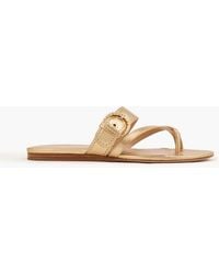 Veronica Beard - Salva Buckled Leather Sandals - Lyst