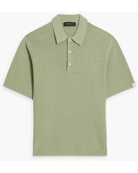 Rag & Bone - Nolan Pointelle-knit Cotton-blend Polo Shirt - Lyst