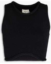 Aje. - Elm Cropped Knitted Top - Lyst