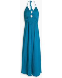 Ba&sh - Cutout Cupro-crepon Maxi Dress - Lyst