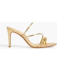 Alexandre Birman - Eve 85 Snake-effect Leather Mules - Lyst