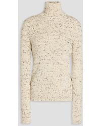 Jil Sander - Donegal Ribbed Wool Turtleneck Sweater - Lyst