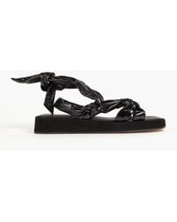 IRO - Knotted Patent-leather Sandals - Lyst